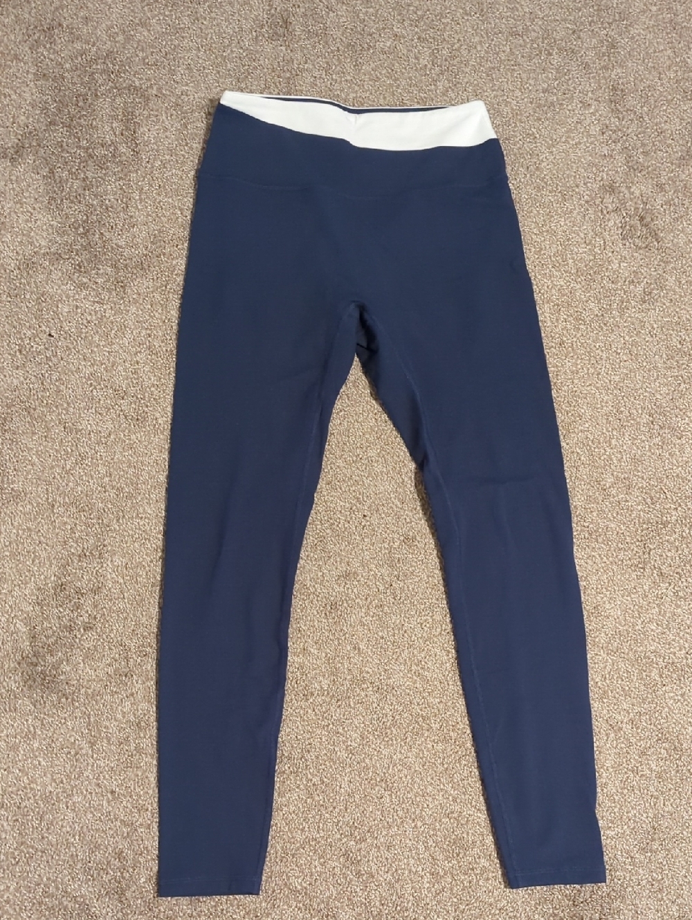 Zyia Navy Asymmetrical Confluence Leggings